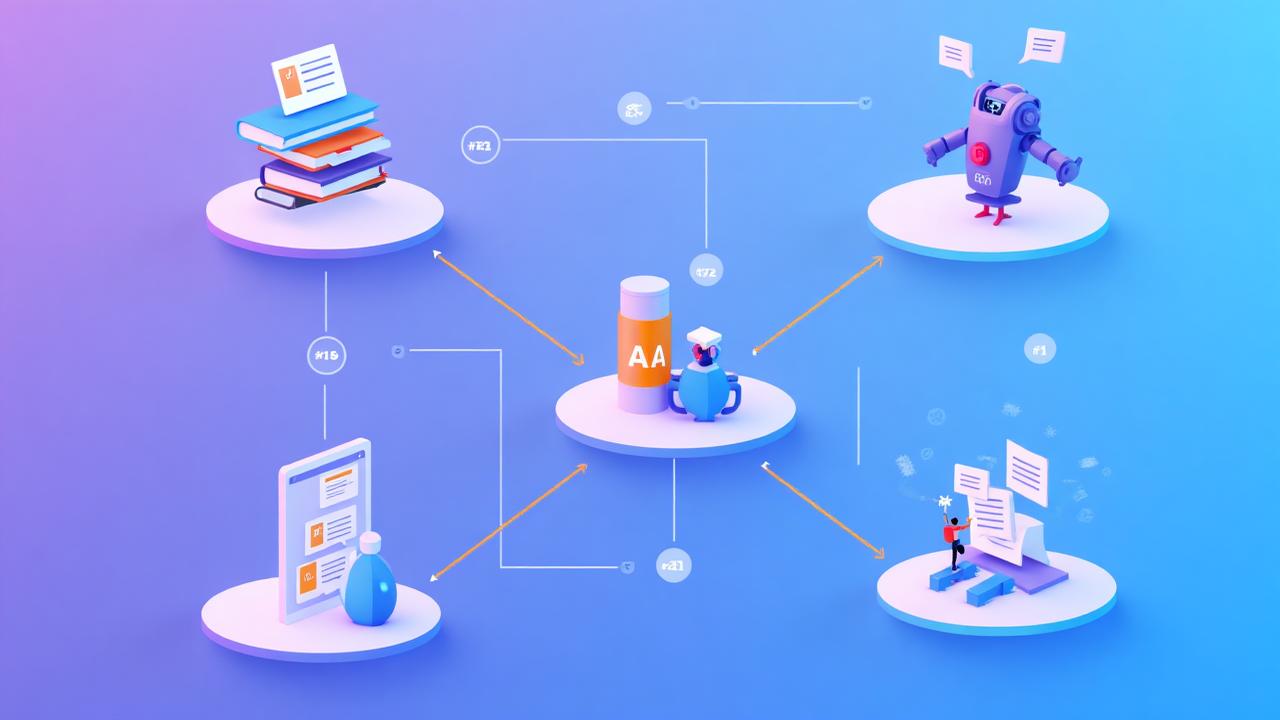 PromptandGo workflow showing four steps: Browse prompts, Scout optimization, AI platform selection, and results